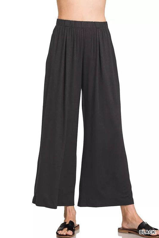 Zenana Elastic Waist Comfy Lounge Pants - DILARIA